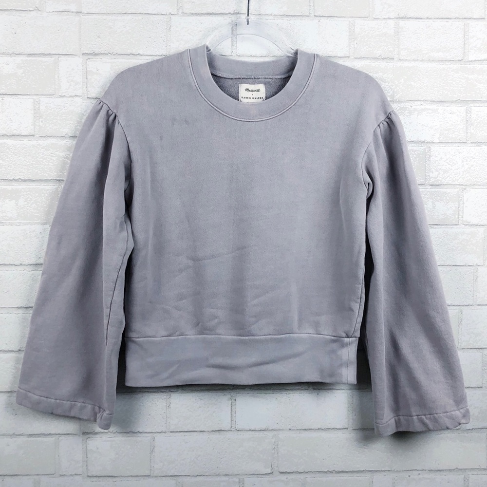 Madewell x Karen Walker Garment-Dyed Women's Bell Sleeved Sweatshirt Size XS